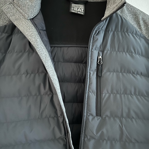 NWOT 32 DEGREES Men’s Mixed Media Jacket; size small two tone gray color - Picture 7 of 11